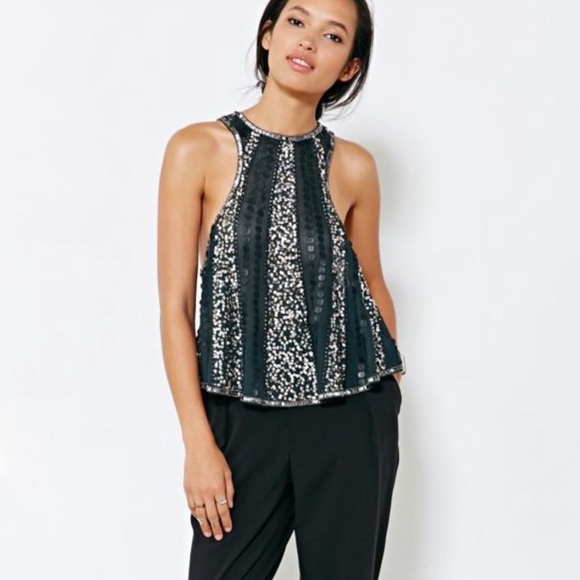 Urban Outfitters Sequined Racer Tank - Picture 2 of 7